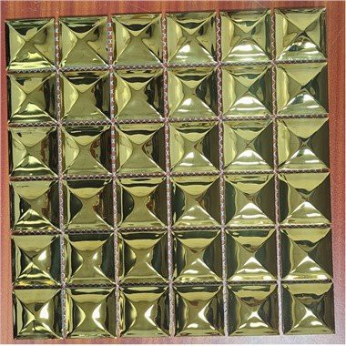 Placa para salpicaduras de mosaico de acero inoxidable